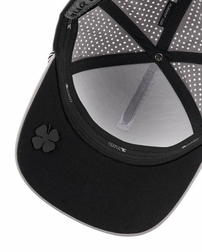 Black Clover Breathable Silver Golf Hat with Rope and Patch