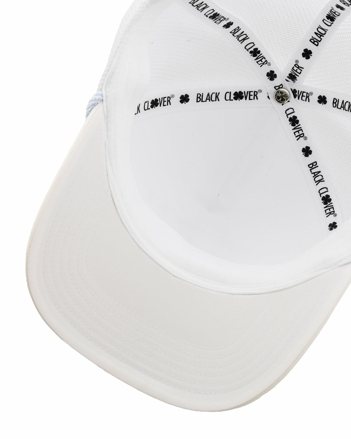 Black Clover Coastal White and Blue Hat for Golf and Lifestyle