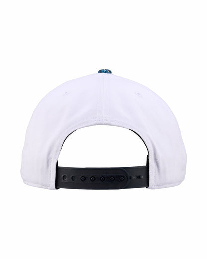 Black Clover Tropical Vintage-Inspired White and Blue Floral Hat