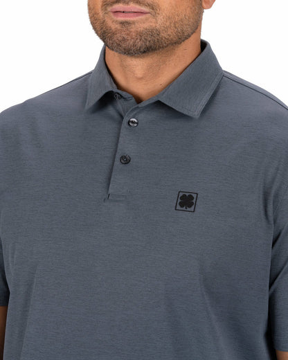 Black Clover Men's Comfortable Black Performance Polo for Golf or Business