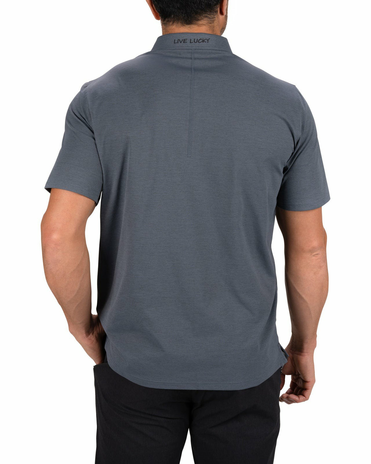 Black Clover Men's Comfortable Black Performance Polo for Golf or Business