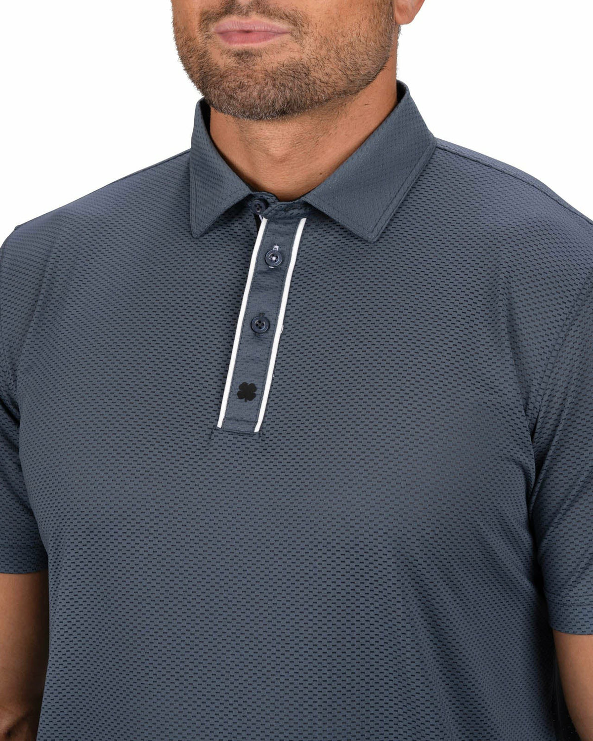 Black Clover Classic Men's Dark Grey Golf Polo with Cooling & Breathability