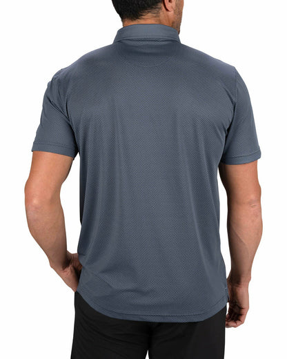 Black Clover Classic Men's Dark Grey Golf Polo with Cooling & Breathability
