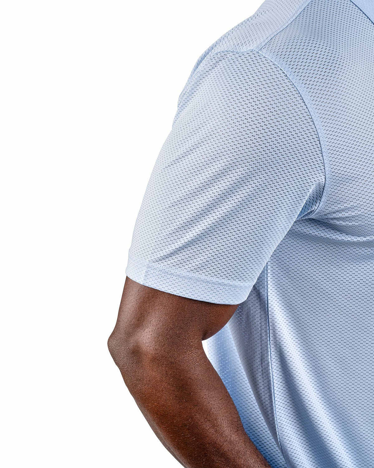 Black Clover Breathable Men's Light Blue Golf Polo for Classic Style