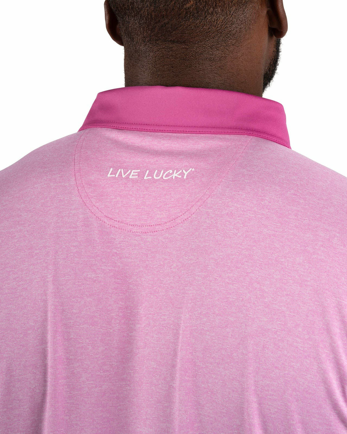 Black Clover Classic Men's Pink Golf Polo with Cooling & Breathability