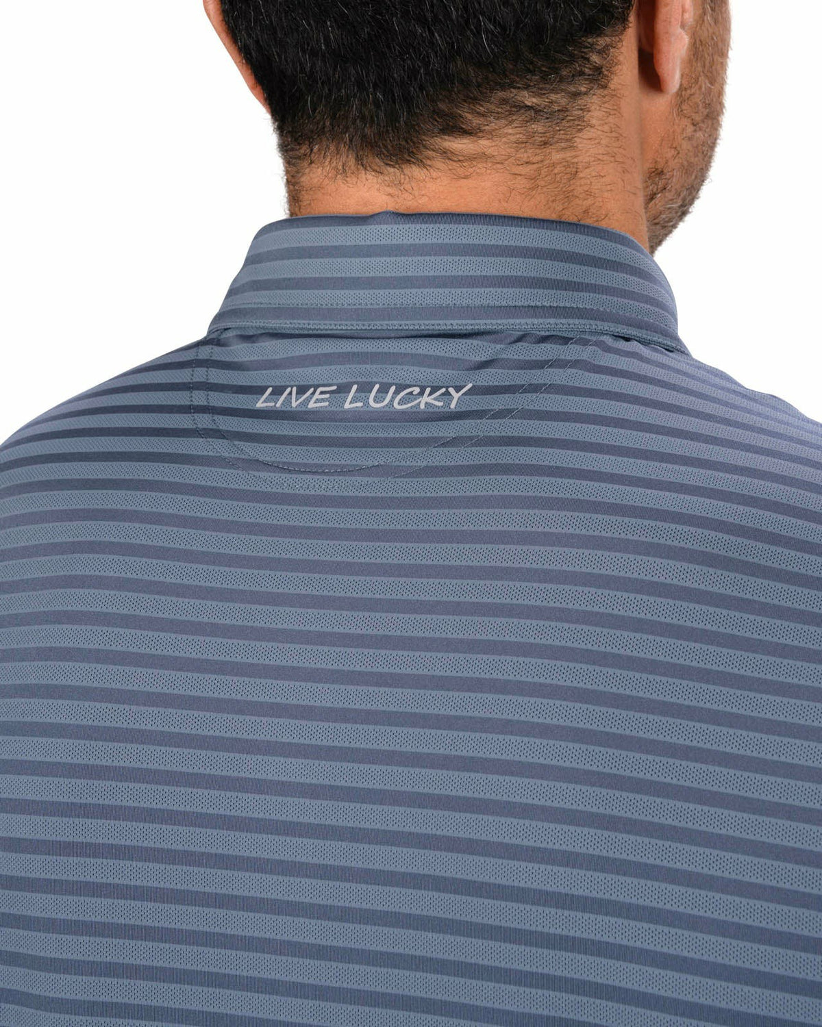 Black Clover Men’s Stylish Black Striped Polo for Golf and Business