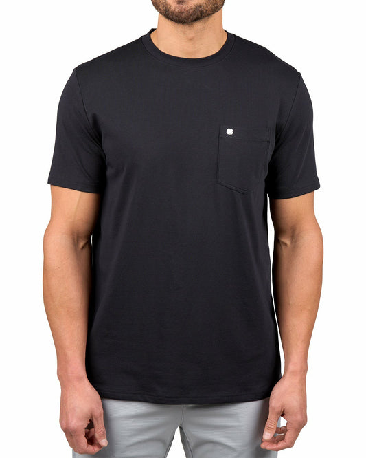 Black Clover Luxe Short-Sleeved Black Tee for Work or Play