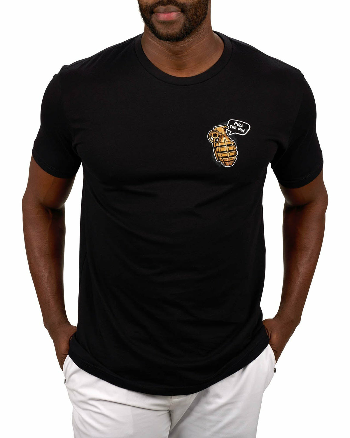 Black Clover Men’s Versatile Black and Yellow Graphic Tee for Golf & Lifestyle