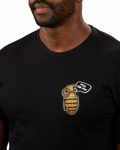Black Clover Men’s Versatile Black and Yellow Graphic Tee for Golf & Lifestyle