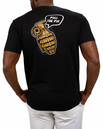 Black Clover Men’s Versatile Black and Yellow Graphic Tee for Golf & Lifestyle