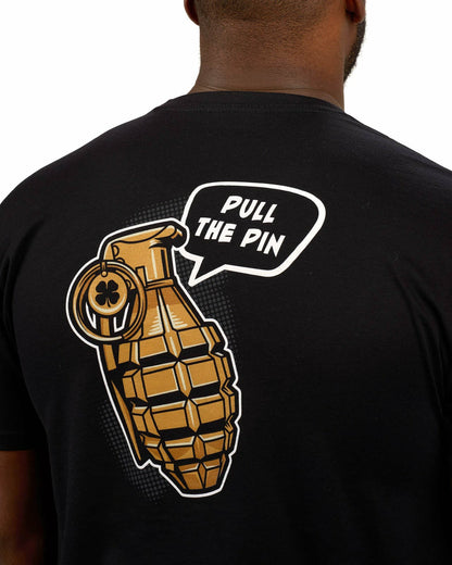 Black Clover Men’s Versatile Black and Yellow Graphic Tee for Golf & Lifestyle