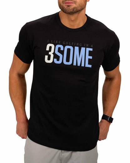 Black Clover Men's Black Golf-Themed Graphic Tee for Golf & Lifestyle