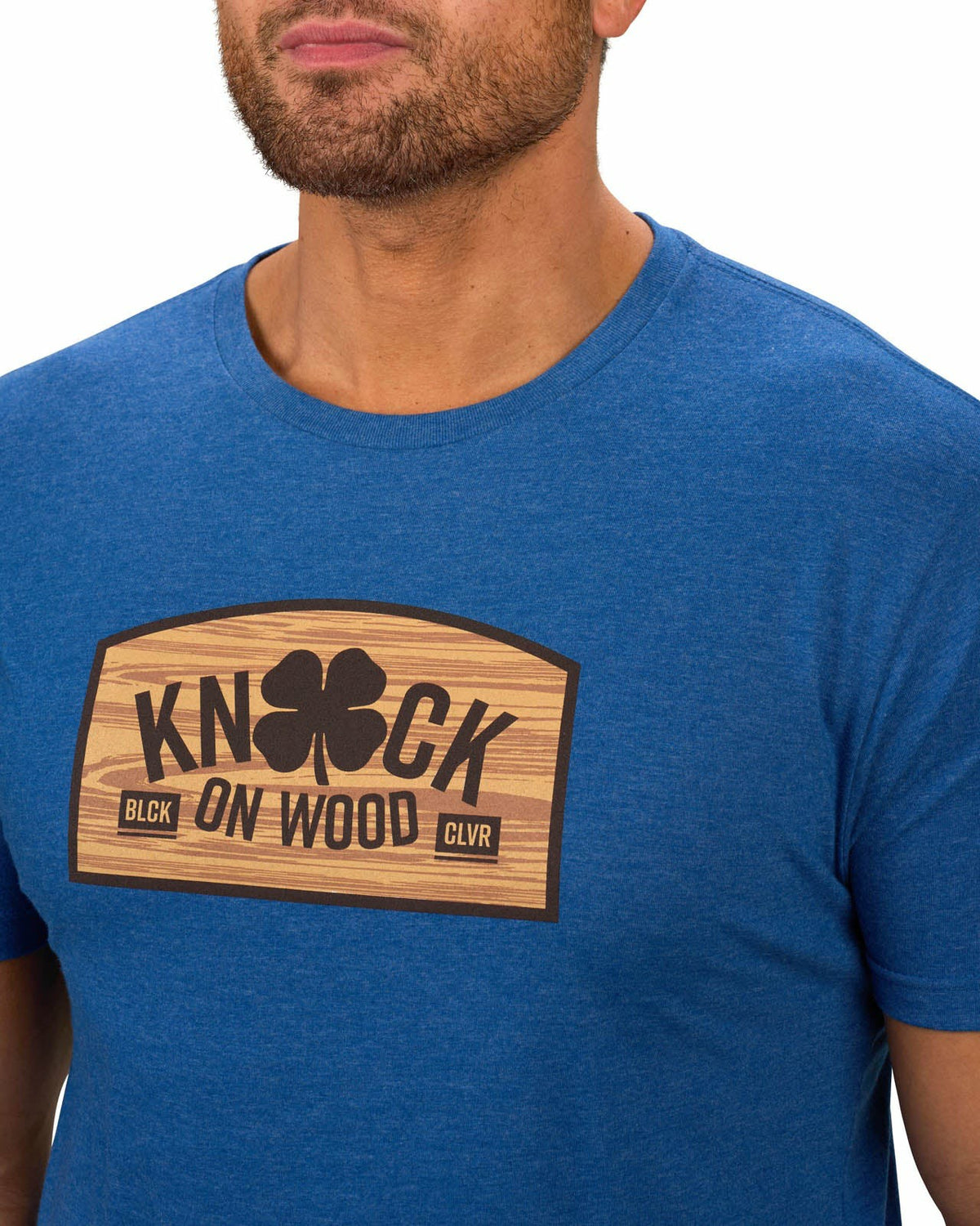 Black Clover Men's Cool Blue and Wood Logo Graphic Tee for Golf & Lifestyle