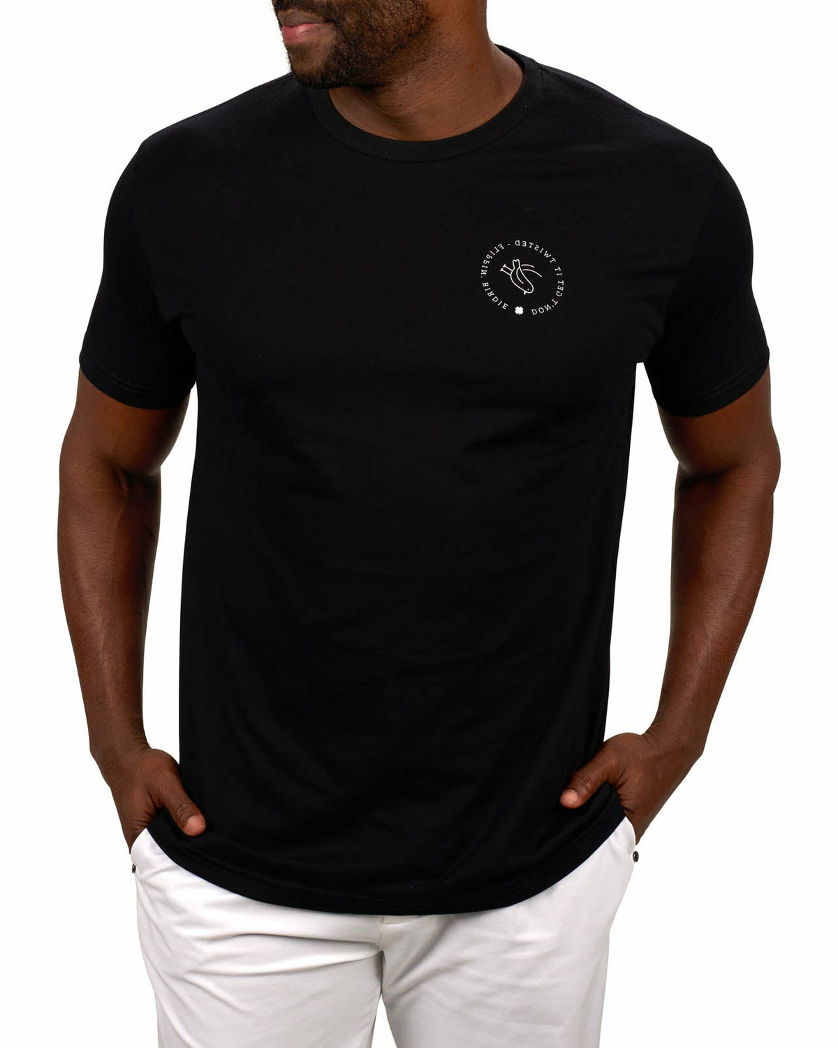 Black Clover Men's Black and White Graphic Tee for Golf & Lifestyle