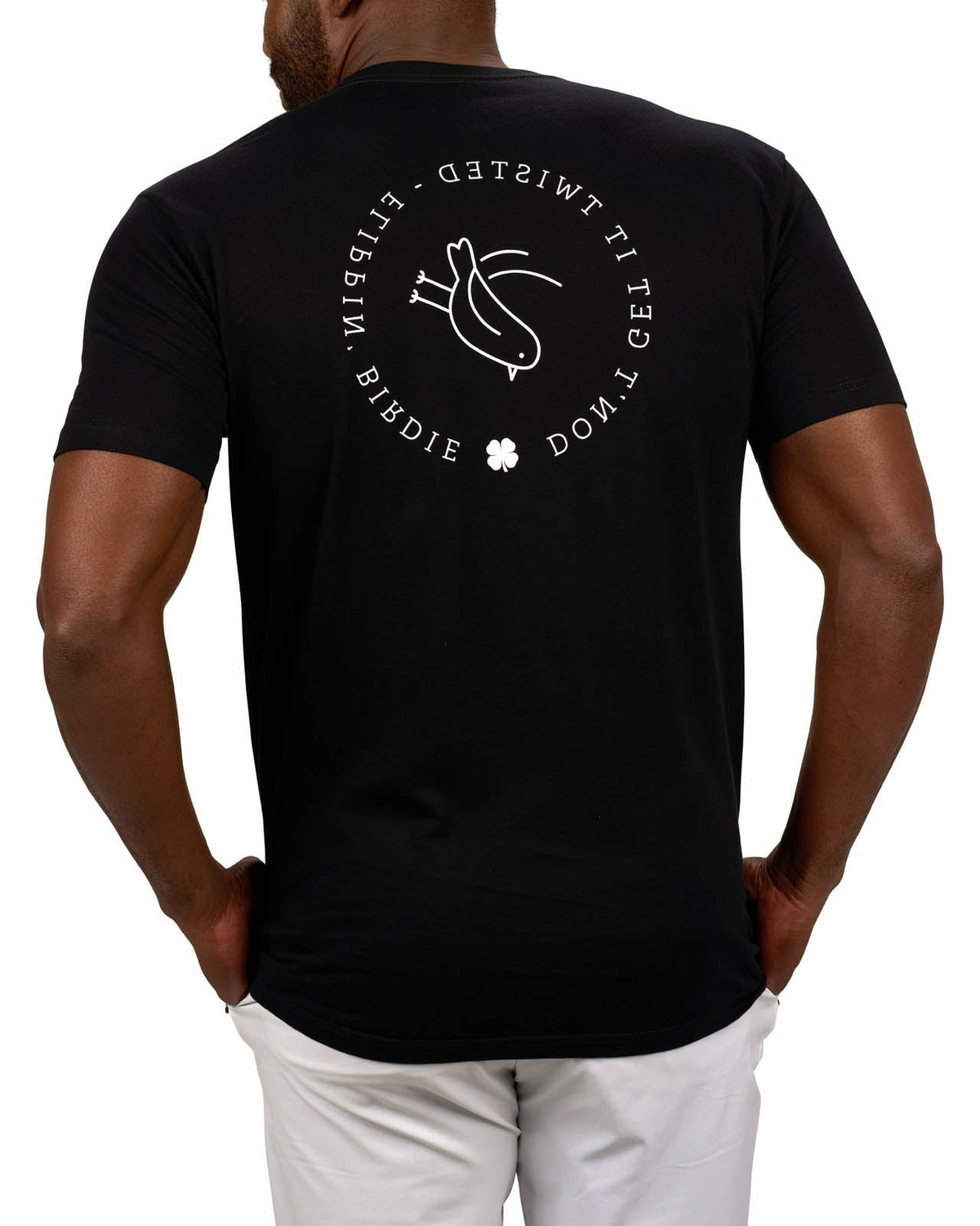 Black Clover Men's Black and White Graphic Tee for Golf & Lifestyle