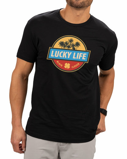 Black Clover Men's Versatile Black Graphic Tee for Golf & Lifestyle