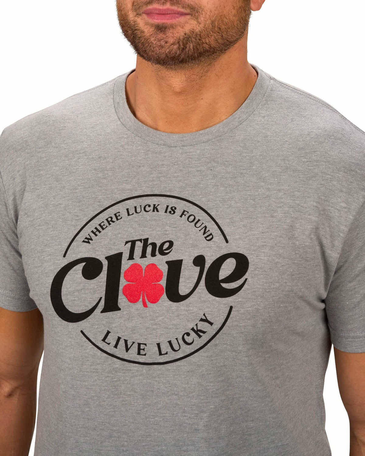 Black Clover Men's Dark Heather Grey Trendy Golf Graphic Tee for Golf & Lifestyle