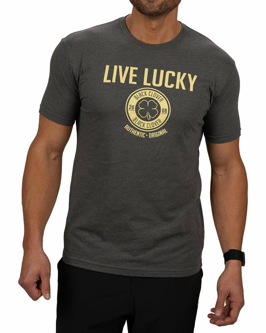 Black Clover Men's Heather Gray and Yellow Graphic Tee