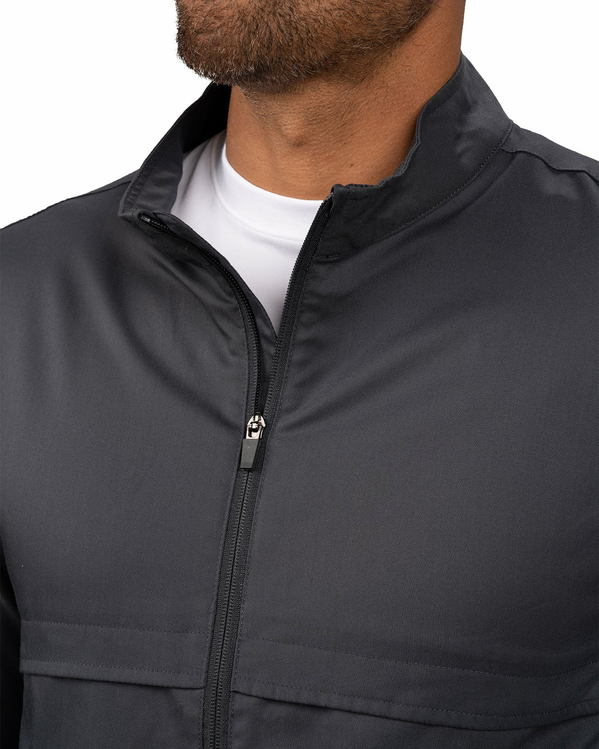 Black Clover Men's Twill Stretch Grey Casual Jacket