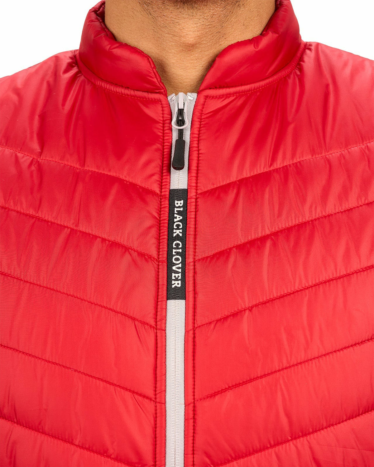 Black Clover Men's Red Quilted Vest