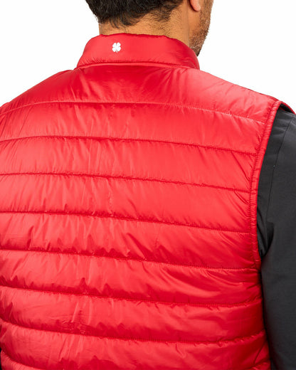 Black Clover Men's Red Quilted Vest