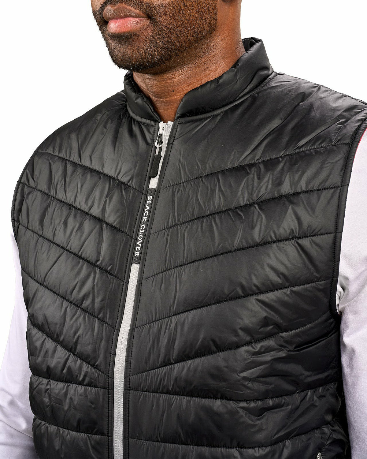 Black Clover Men's Black Quilted Vest