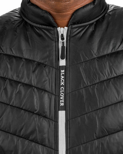 Black Clover Men's Black Quilted Vest