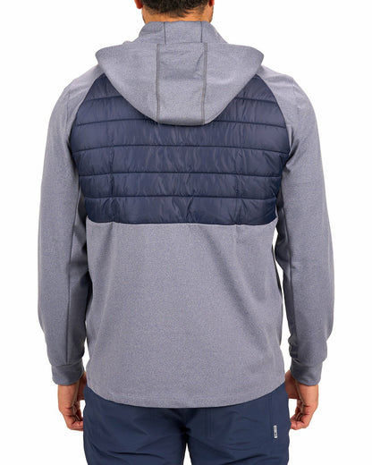 Black Clover Men's Blue Quilted Jacket Hoodie