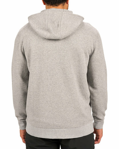 Black Clover Men's Textured Grey Zip Hoodie