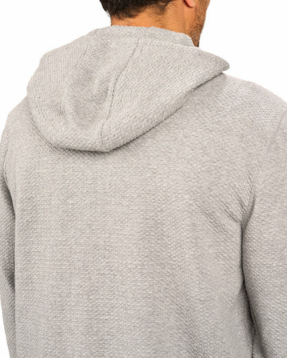 Black Clover Men's Textured Grey Zip Hoodie