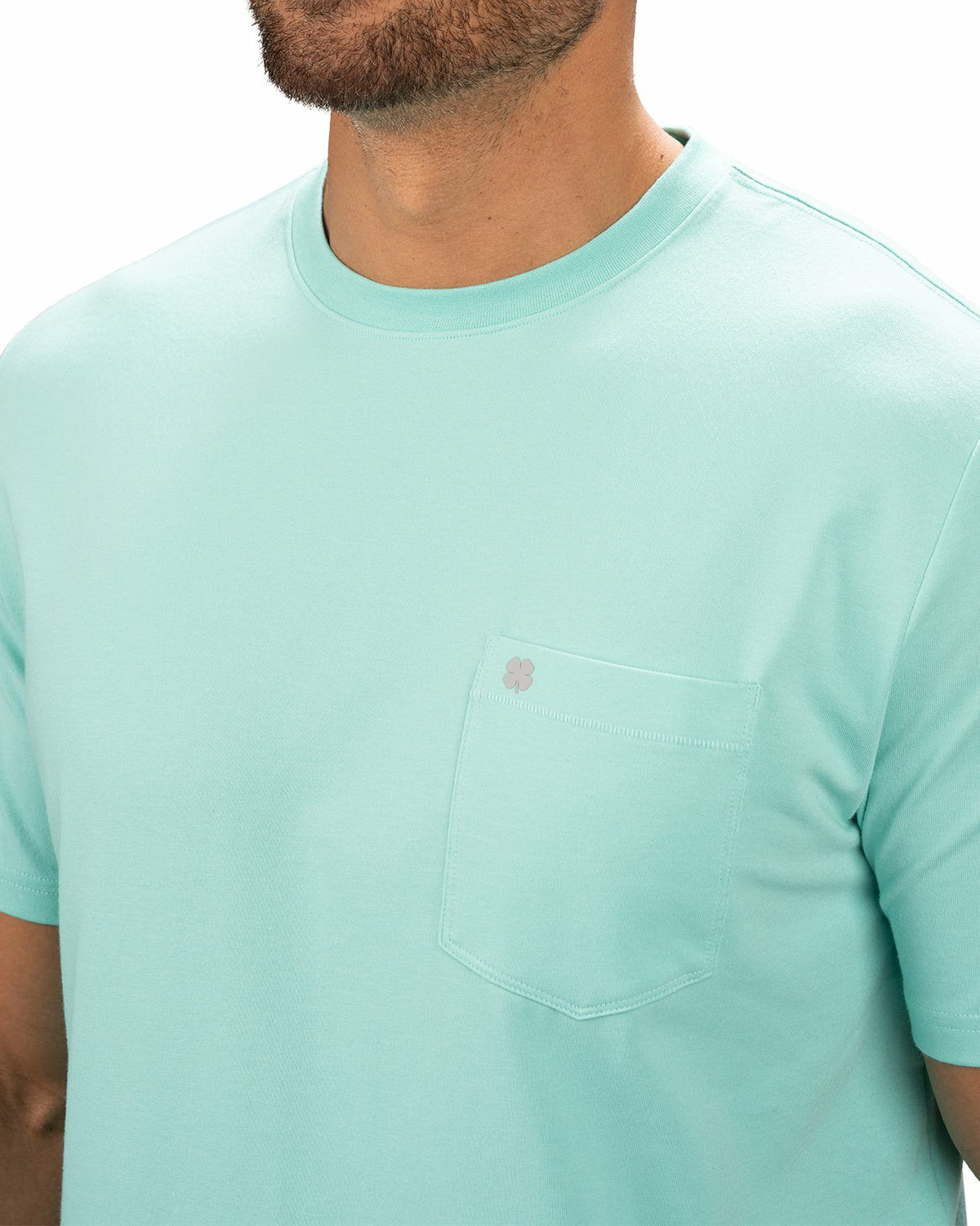 Black Clover Lightweight Luxury Short-Sleeved Green Men's Pocket Tee