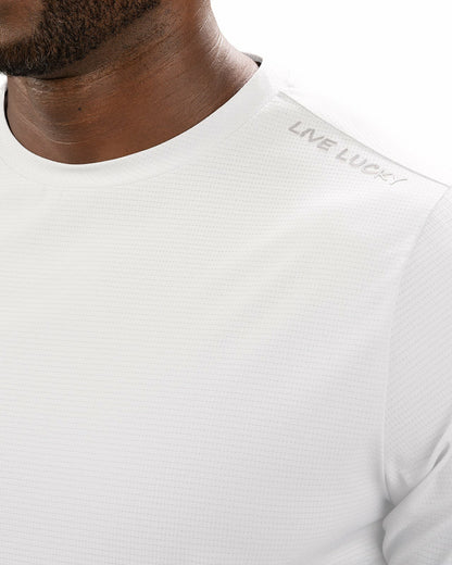Black Clover White Short-Sleeved Athletic Performance Tee