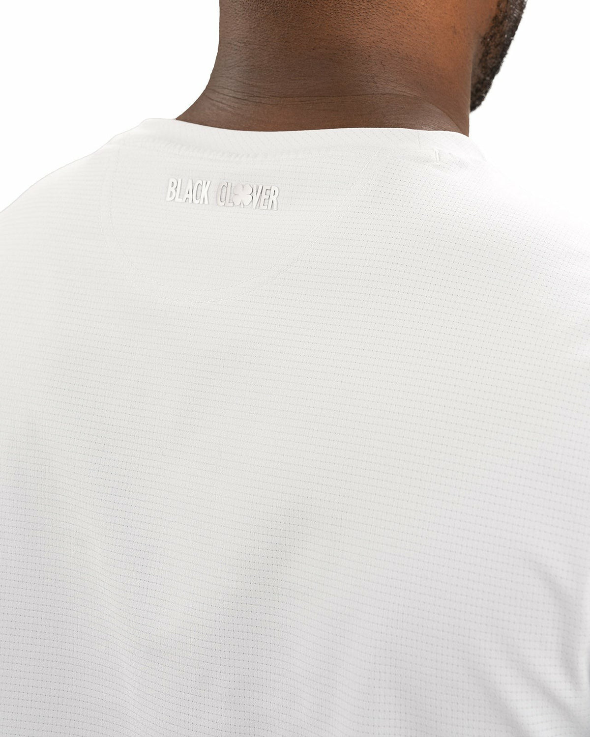 Black Clover White Short-Sleeved Athletic Performance Tee