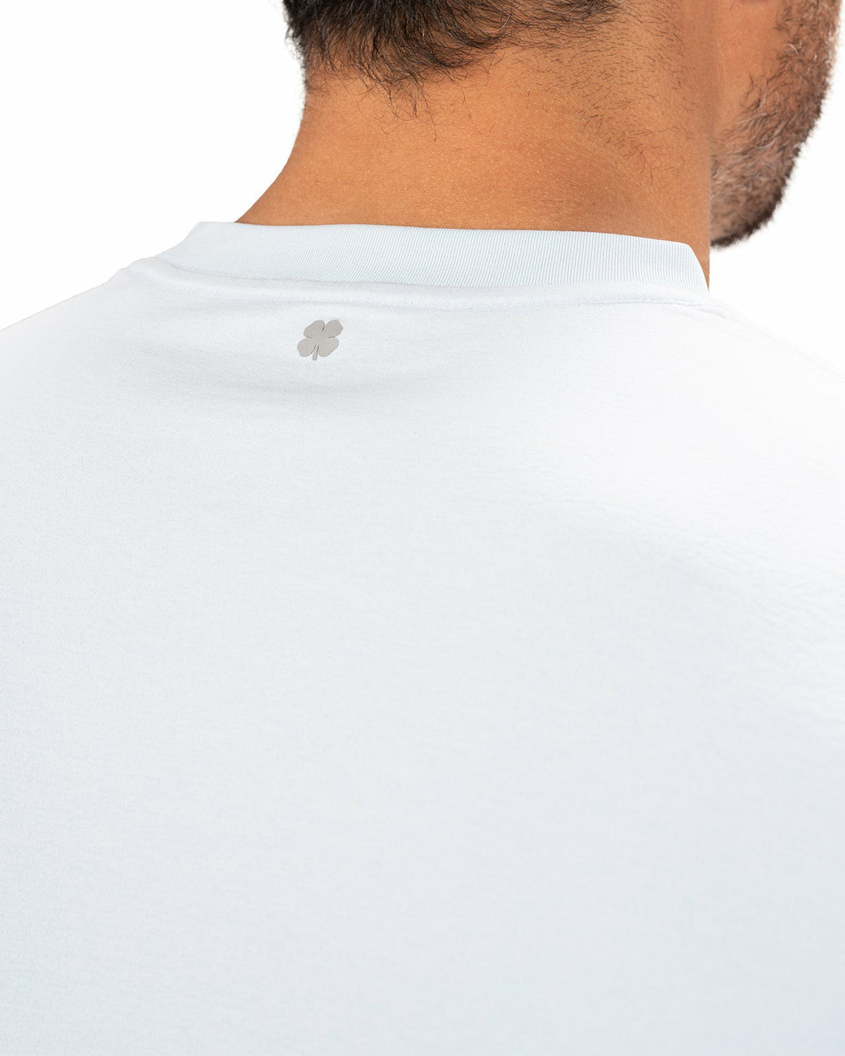Black Clover Poly Slub Stretch Short Sleeve Light Blue T-Shirt