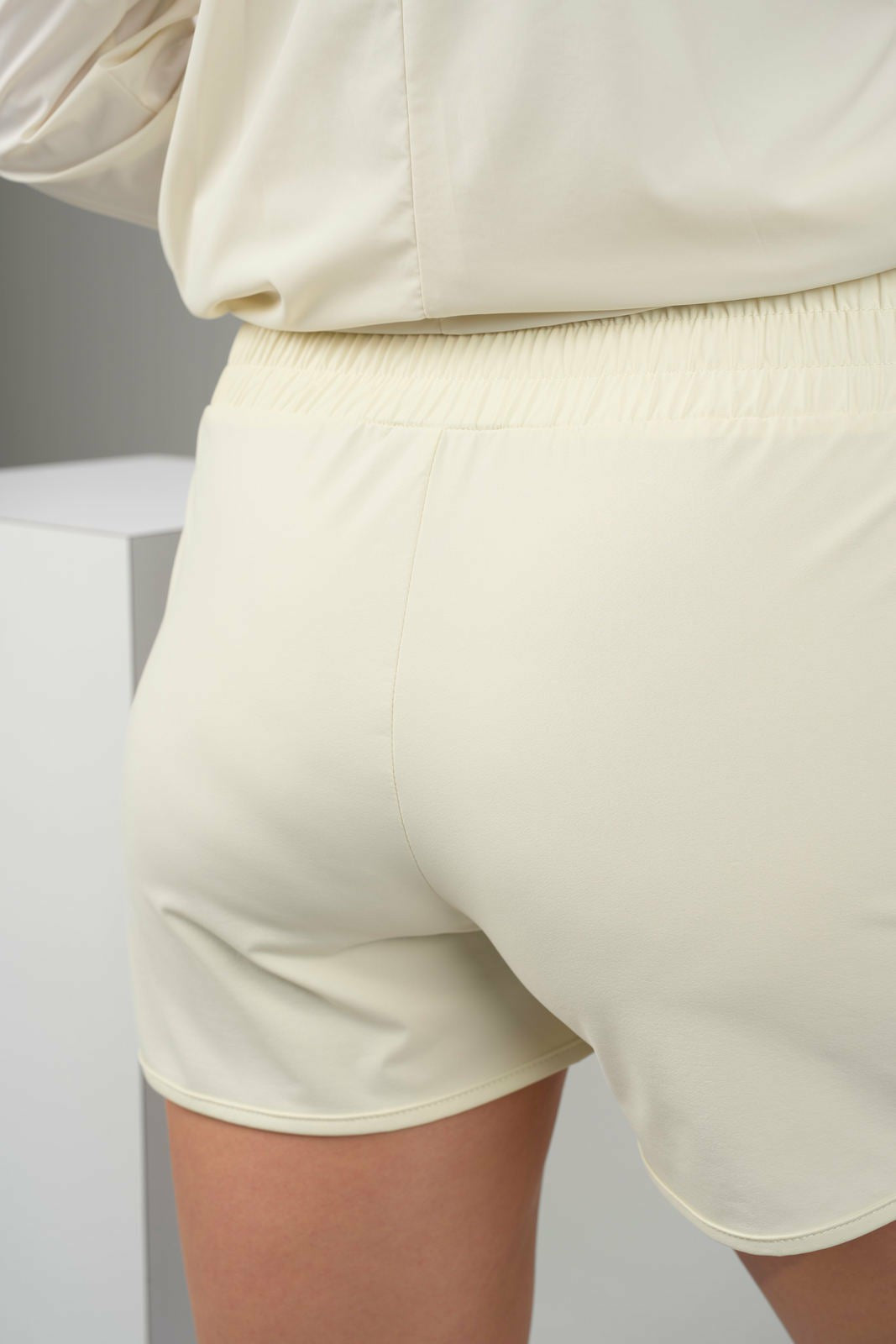Black Clover Women's Stretchy Athletic Ivory Shorts