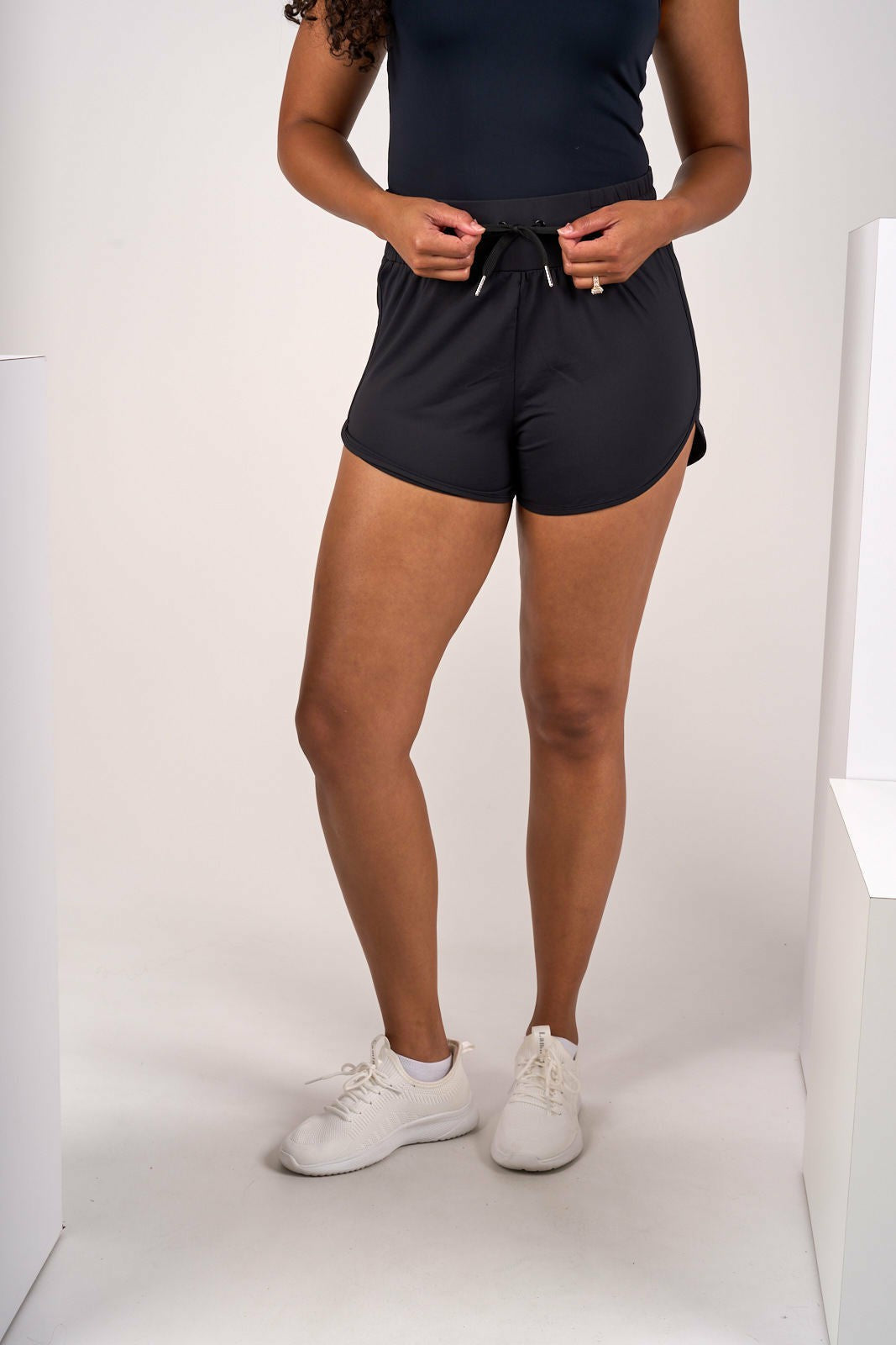 Black Clover Women's Stretchy Athletic Black Shorts