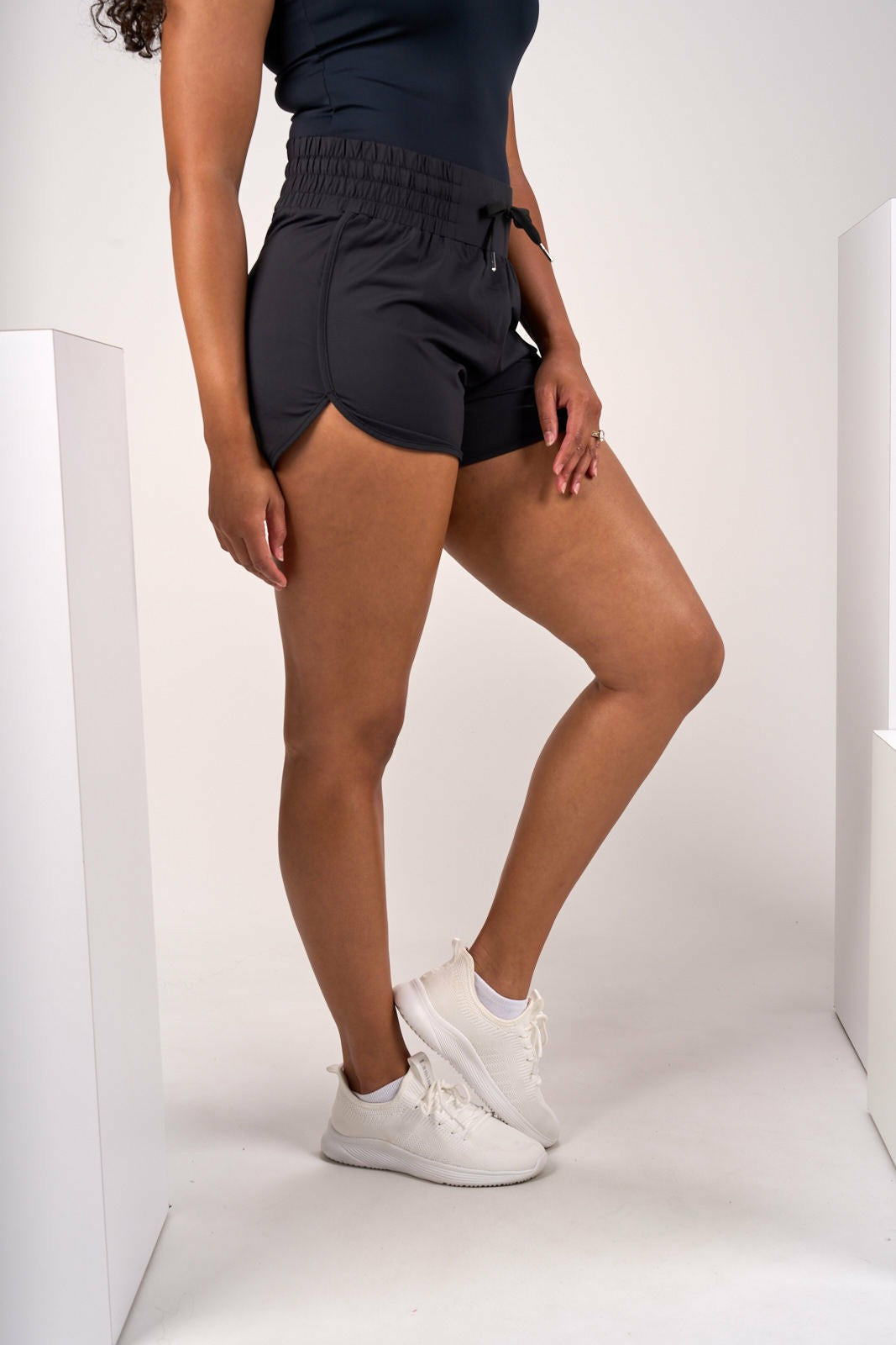 Black Clover Women's Stretchy Athletic Black Shorts