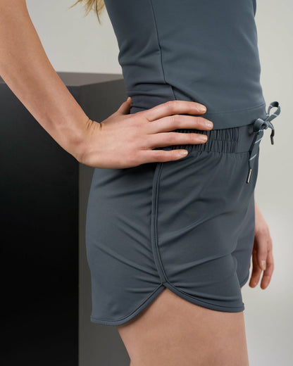 Black Clover Women's Stretchy Athletic Grey Shorts
