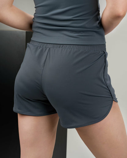 Black Clover Women's Stretchy Athletic Grey Shorts