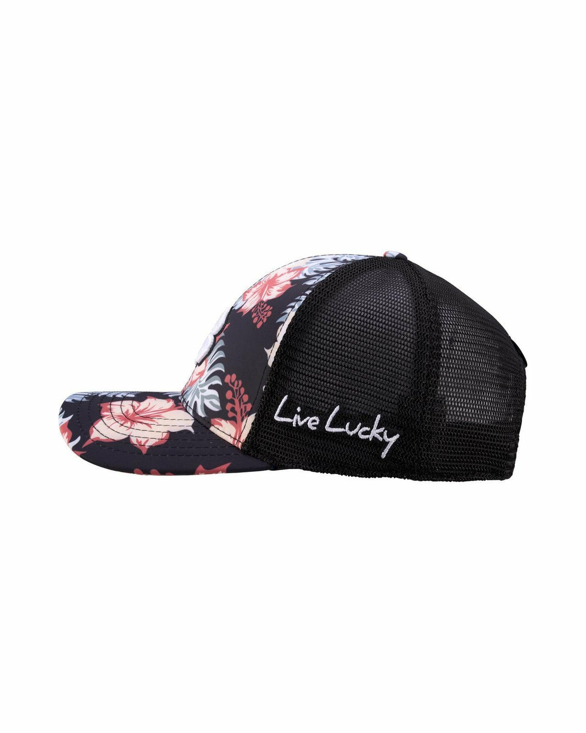 Black Clover Unisex Black Floral Print Tropical Trucker Hat