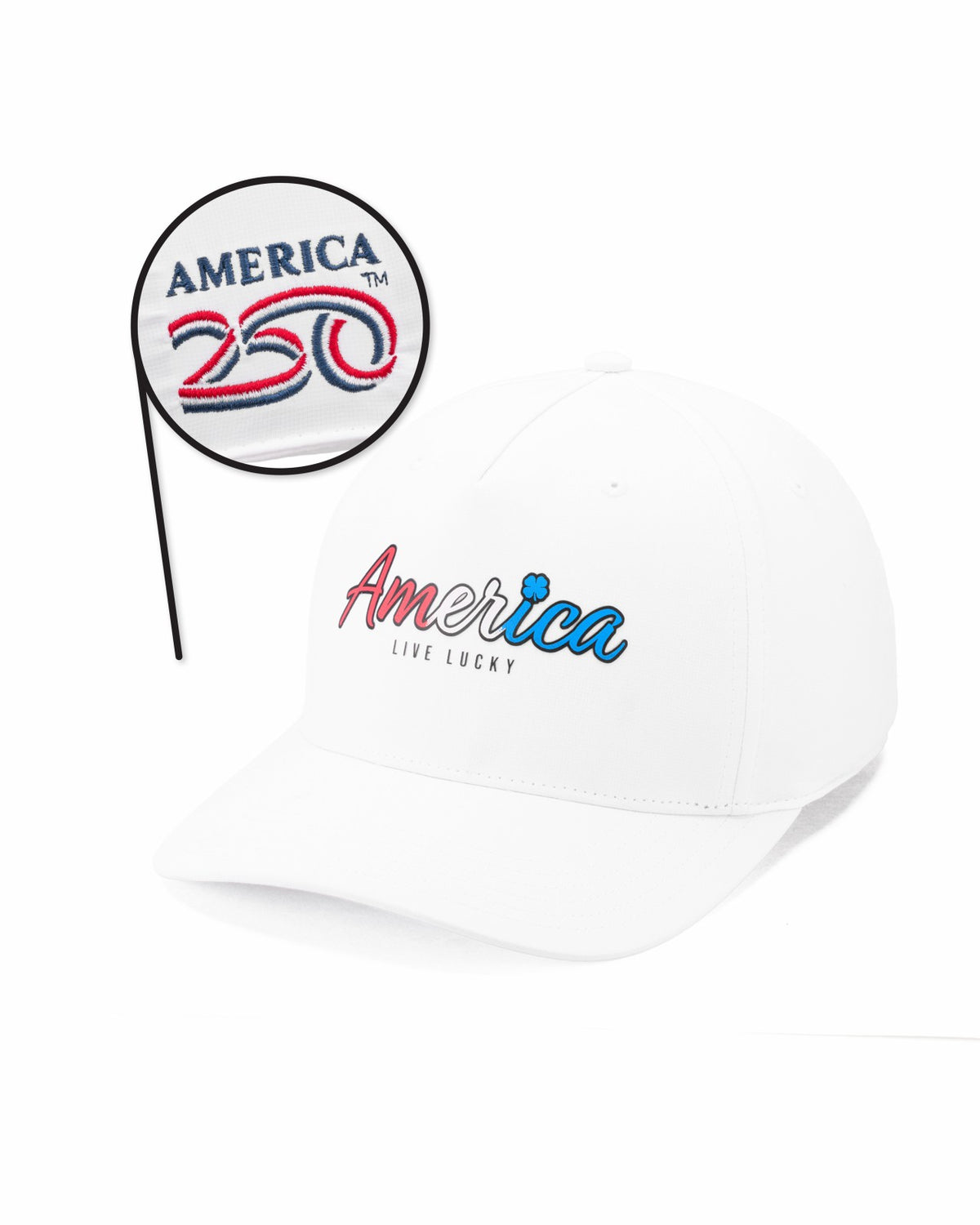 Black Clover Unisex Patriotic White Hat - America 250th Edition