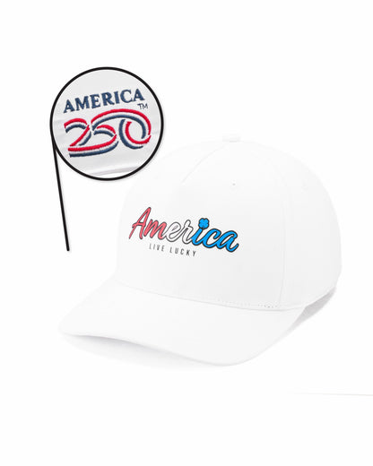 Black Clover Unisex Patriotic White Hat - America 250th Edition