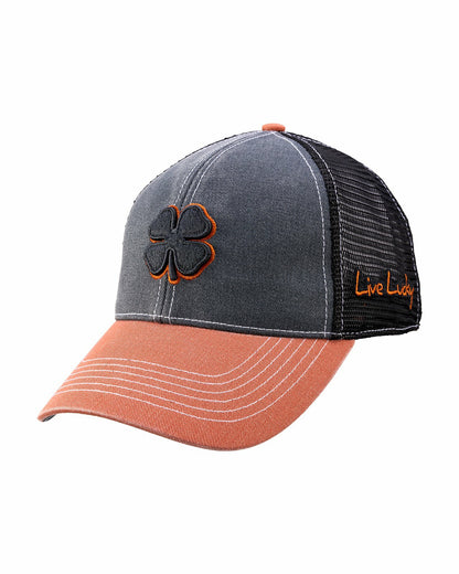Black Clover Vintage Two-Tone Black Golf Hat with Black Mesh