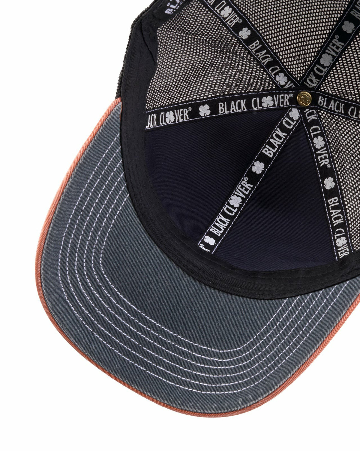 Black Clover Vintage Two-Tone Black Golf Hat with Black Mesh