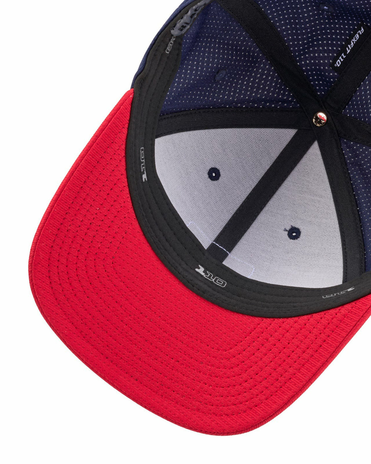 Black Clover Unisex Adjustable Red and Navy Hat with Embroidered Clover Logo
