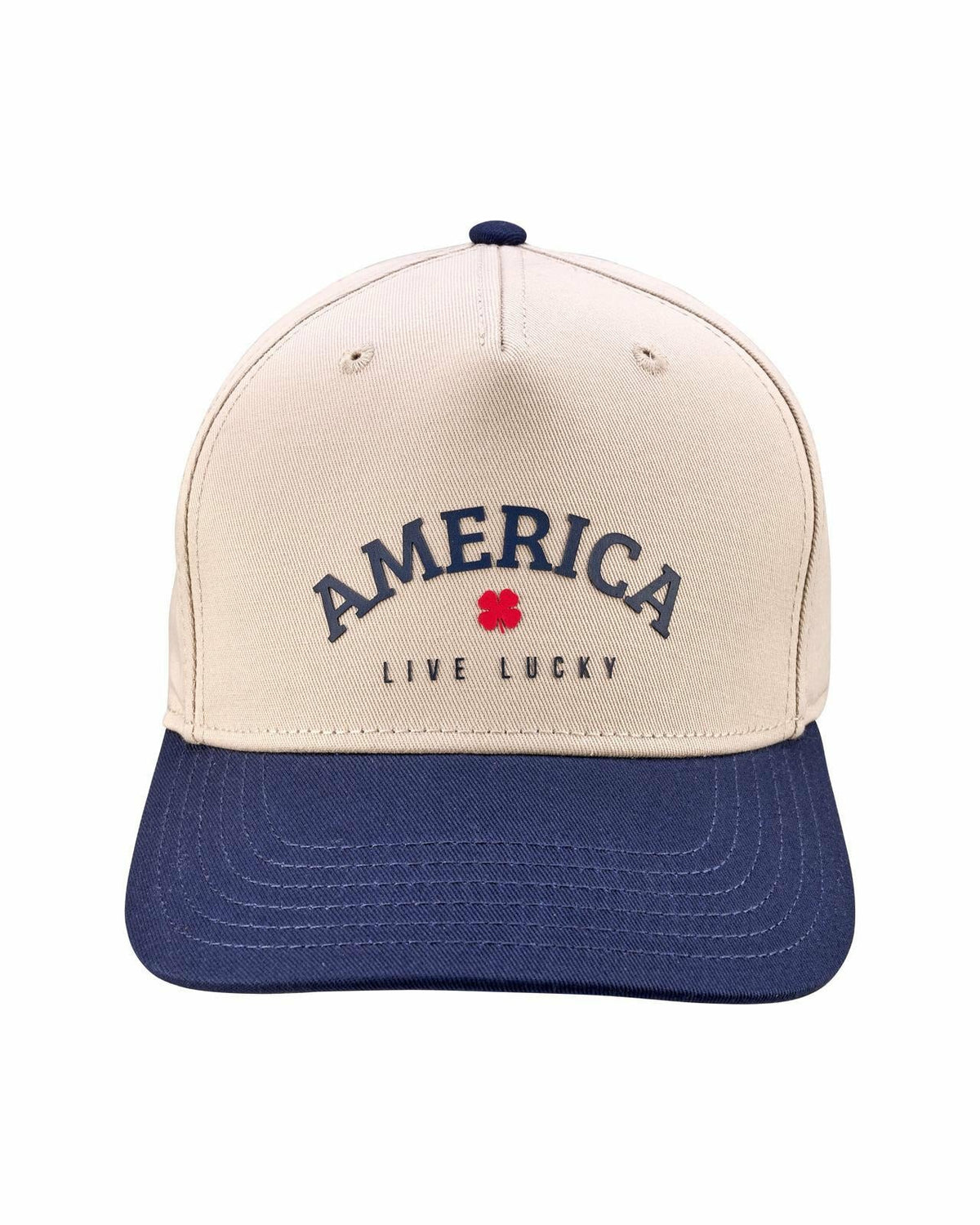 Black Clover Unisex Adjustable Navy and Tan USA Flag Patriotic Hat