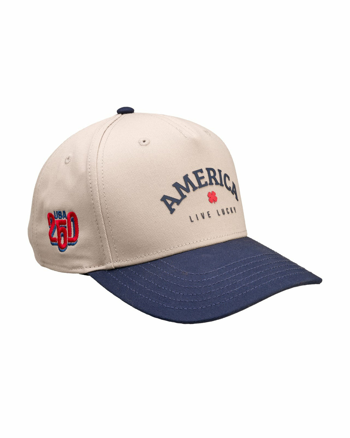 Black Clover Unisex Adjustable Navy and Tan USA Flag Patriotic Hat