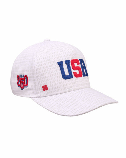 Black Clover Unisex Adjustable White USA Flag Patriotic Hat