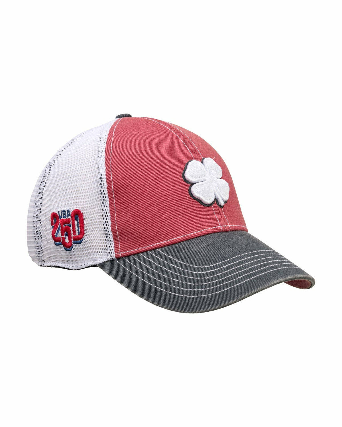 Black Clover Vintage Patriotic Red Golf Hat with White Mesh