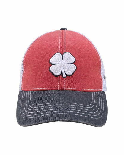 Black Clover Vintage Patriotic Red Golf Hat with White Mesh